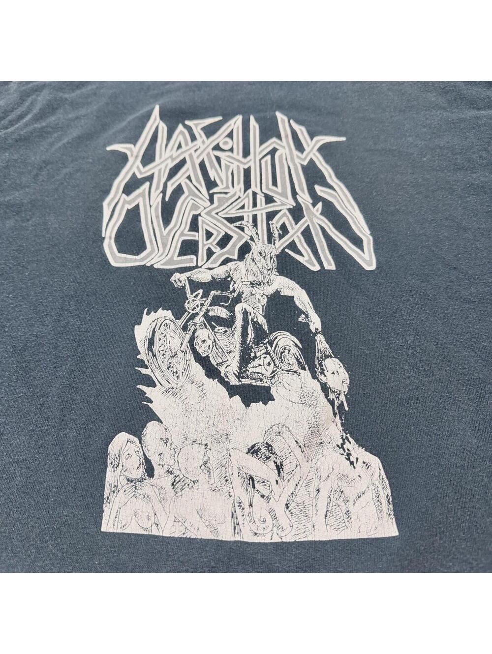 Vintage Maximum Oversatan Metal Band Tee Too Evil For Hell Y2K Rare Mens XL - Picture 2 of 7
